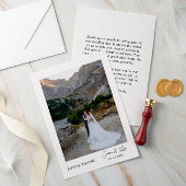 カスタムエレガントウェディングフォトサンキューカード シーズンカード