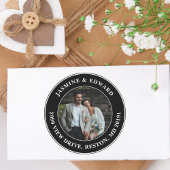 カスタムエレガントウェディングフォト差出人住所 ラウンドシール