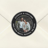 カスタムエレガントウェディングフォト差出人住所 ラウンドシール