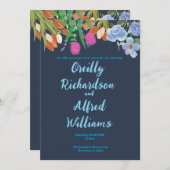 カスタムエレガントウェディング招待状カード 招待状 (正面/裏面)