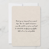 カスタムエレガントウェディング招待状テンプレート 招待状 (裏面)