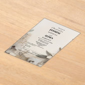 カスタムエレガントウェディング招待状 アクリル招待状 (レイダウン)