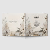 カスタムエレガントウェディング招待状 ゲストブック (全面)