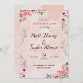 カスタムエレガントウェディング招待状 シーズンカード (正面/裏面)