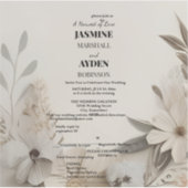 カスタムエレガントウェディング招待状 シール (正面)