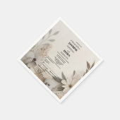 カスタムエレガントウェディング招待状 スタンダードカクテルナプキン (角)