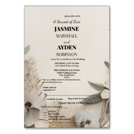 カスタムエレガントウェディング招待状 テーブルナンバー