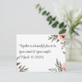 カスタムエレガントウェディング招待状 | ミニマルモダンリスト インビテーションポストカード (スタンド正面)