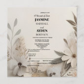 カスタムエレガントウェディング招待状 メニュー (正面)