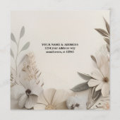 カスタムエレガントウェディング招待状 メニュー (裏面)