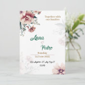 カスタムエレガントウェディング招待状 招待状 (スタンド正面)