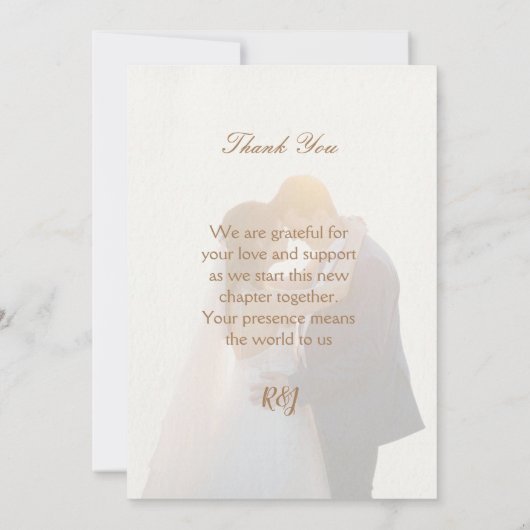 カスタムエレガントウェディング招待状 招待状 (裏面)