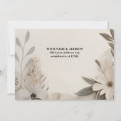 カスタムエレガントウェディング招待状 案内状 (裏面)