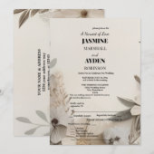 カスタムエレガントウェディング招待状 案内状 (正面/裏面)