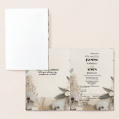 カスタムエレガントウェディング招待状 箔カード (ディスプレー)