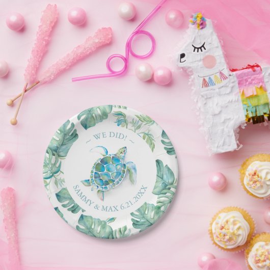 カスタムエレガントウェディング紙プレートトロピカル ペーパープレート (パーティー)