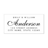 カスタムエレガントカップル名自宅住所 セルフインキングスタンプ (デザイン)
