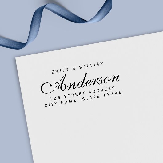 カスタムエレガントカップル名自宅住所 セルフインキングスタンプ