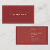 カスタムエレガントカラーテンプレートラグジュアリー 名刺 (正面/裏面)