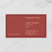 カスタムエレガントカラーテンプレートラグジュアリー 名刺 (裏面)