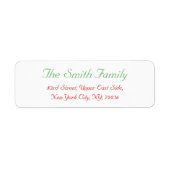 カスタムエレガントクリスマス差出人住所ラベル ラベル (正面)