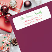 カスタムエレガントクリスマス差出人住所ラベル ラベル