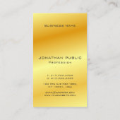 カスタムエレガントグラマフェイク金ゴールドモダンラグジュアリー 名刺 (裏面)