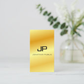 カスタムエレガントグラマフェイク金ゴールドモダンラグジュアリー 名刺 (スタンド正面)