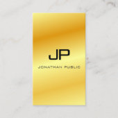 カスタムエレガントグラマフェイク金ゴールドモダンラグジュアリー 名刺 (正面)