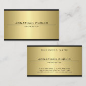 カスタムエレガントグラマー金ゴールドルッモダンクシンプル 名刺 (正面/裏面)