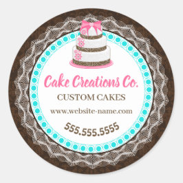 カスタムエレガントケーキ包装 ラウンドシール