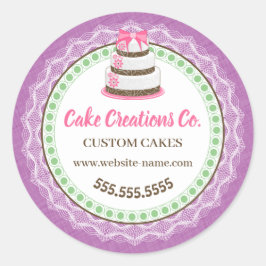 カスタムエレガントケーキ包装 ラウンドシール