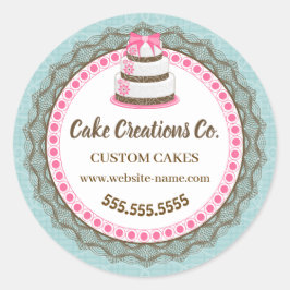 カスタムエレガントケーキ包装 ラウンドシール