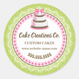 カスタムエレガントケーキ包装 ラウンドシール
