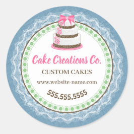 カスタムエレガントケーキ包装 ラウンドシール