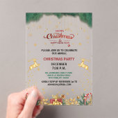 カスタムエレガントゴールデントナディアホリデーシーズン アクリル招待状 (インサイチュ (ポータブル))