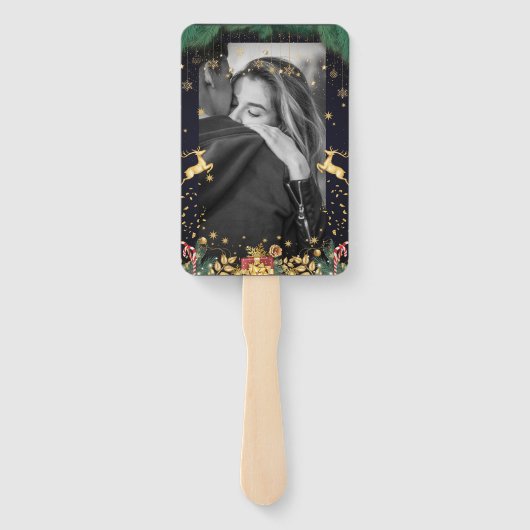 カスタムエレガントゴールデントナディアホリデーシーズン ハンドファン (裏面)