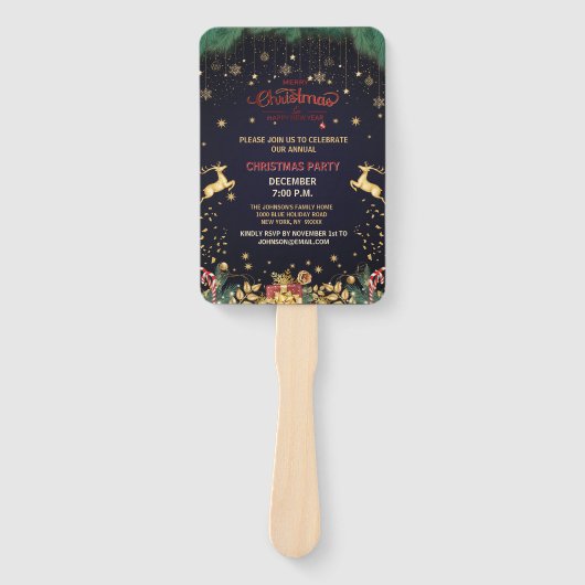 カスタムエレガントゴールデントナディアホリデーシーズン ハンドファン (正面)