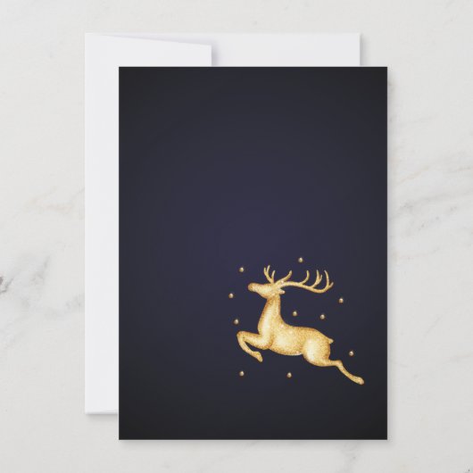 カスタムエレガントゴールデントナディアホリデーシーズン 招待状 (裏面)