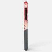 カスタムエレガントサマリーコーラルレッドダリアフラワー Case-Mate iPhoneケース (裏面/左)