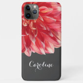 カスタムエレガントサマリーコーラルレッドダリアフラワー Case-Mate iPhoneケース (裏面)