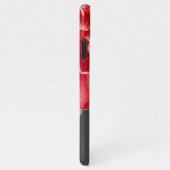 カスタムエレガントサマリーコーラルレッドダリアフラワー iPhoneケース (右側)