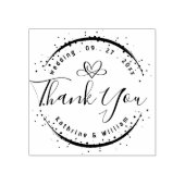 カスタムエレガントサークルキュートハートエレガントありがとう ラバースタンプ (インプリント)