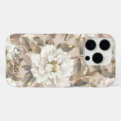 カスタムエレガントシック大カメリアフラワーピンク金ゴールド Case-Mate iPhoneケース (裏面 (横))