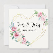 カスタムエレガントシャアディ結婚ムバラクのギフトカード シーズンカード (正面)