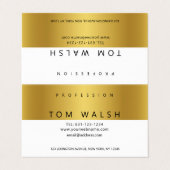 カスタムエレガントシンプル金ゴールド白ビジネスカード 名刺 (外部フラット)