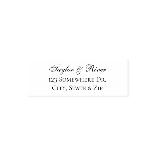 カスタムエレガントスクリプト名差出人住所 セルフインキングスタンプ (デザイン)