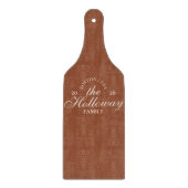 カスタムエレガントスクリプト姓ホステスギフト カッティングボード (正面)