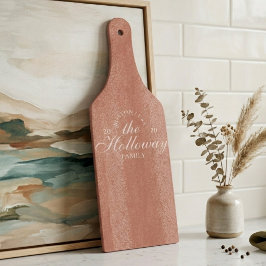 カスタムエレガントスクリプト姓ホステスギフト カッティングボード
