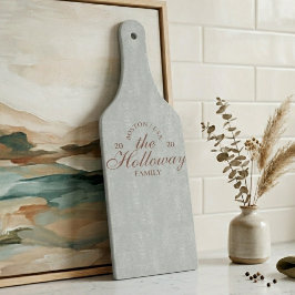 カスタムエレガントスクリプト姓ホステスギフト カッティングボード